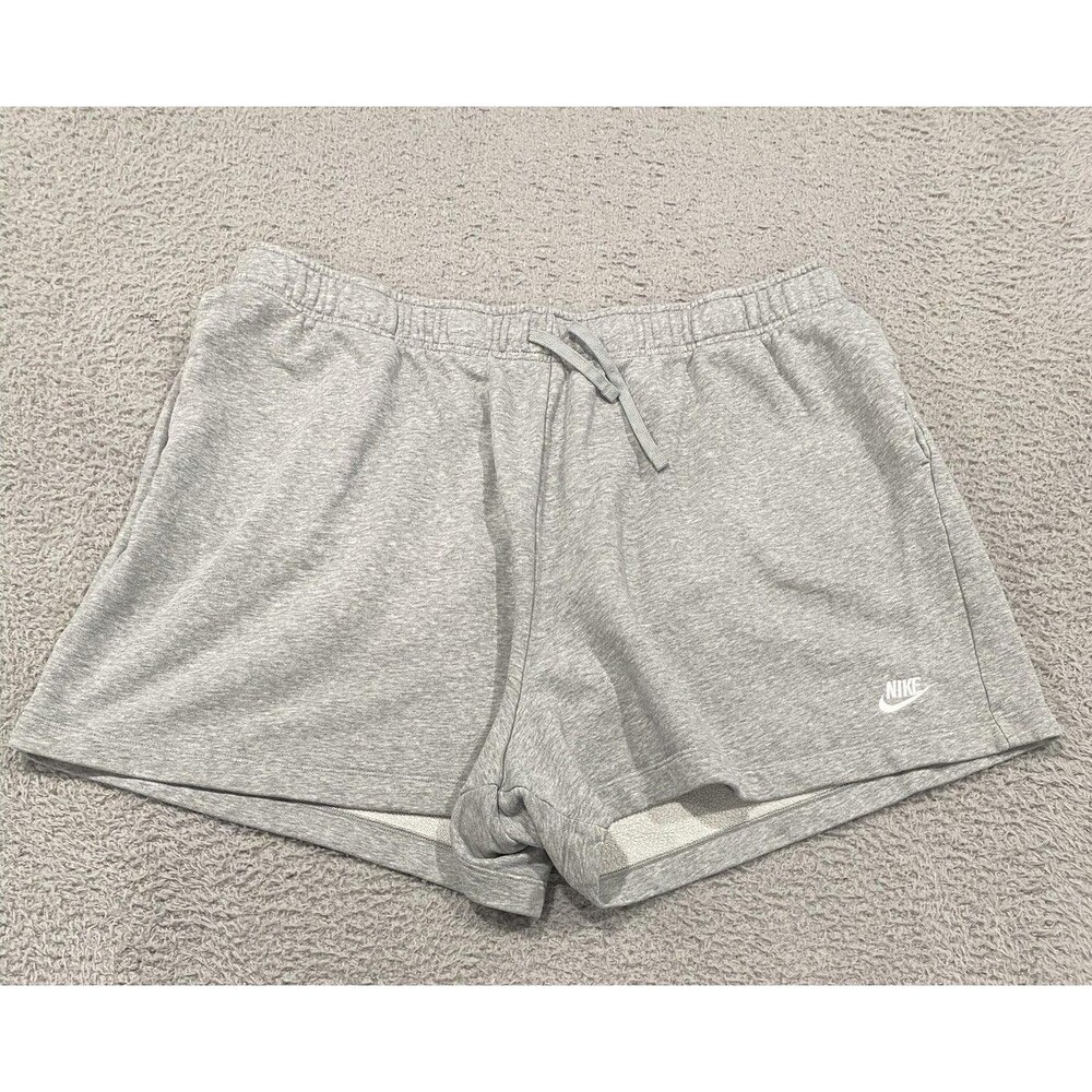 Nike Shorts Mens 2XL Gray Fleece Sweat Lounge Drawstring Pockets DV0853-063